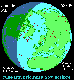 Eclipse parcial de Sol del 10 de junio de 2021